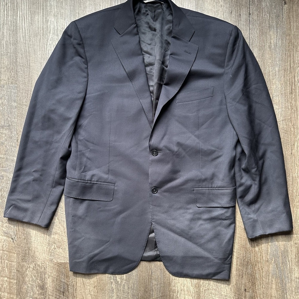 Canali Italy 100% Wool Navy M 36 52 Travel Luxury Blazer Quiet Luxury